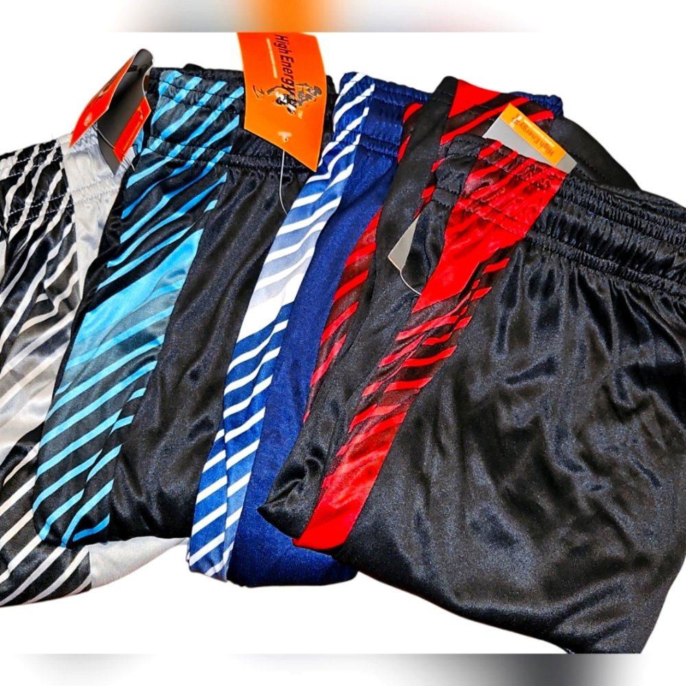 High Energy 4 pairs Youth basketball shorts all NWT